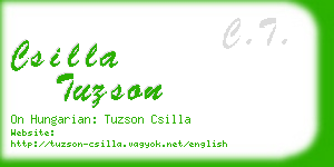 csilla tuzson business card